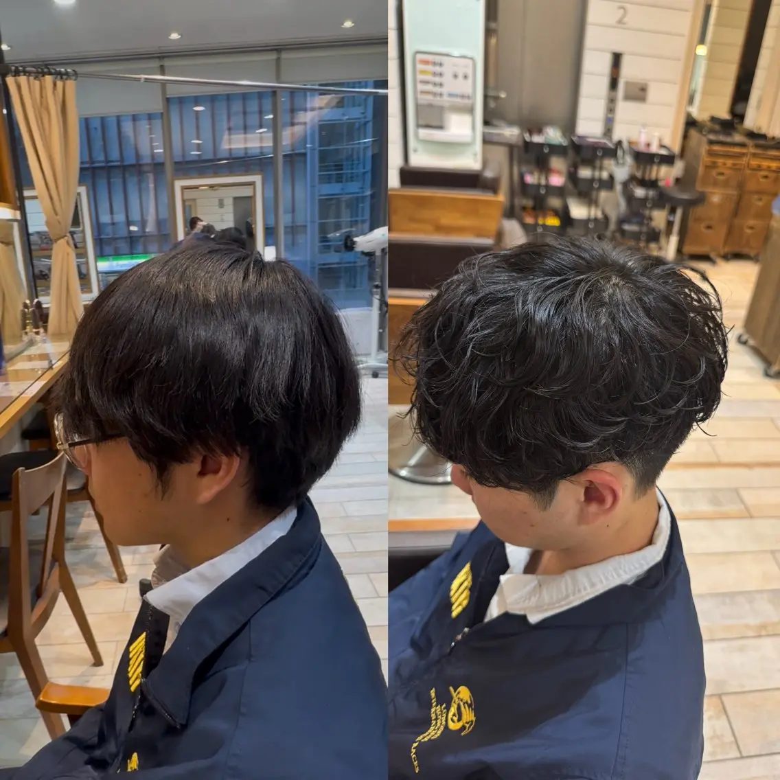 パーマ メンズ メンズパーマ カット パーマ HIDERO/渋谷/ 韓国/顔周りカットのヘアスタイル