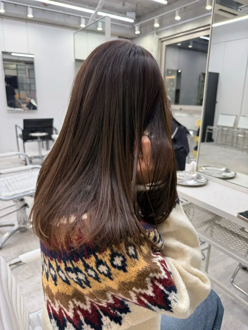 ロング カラー パーマ 髪質改善 縮毛矯正 縮毛矯正 トリートメント 縮毛矯正/髪質改善 RENのヘアスタイル
