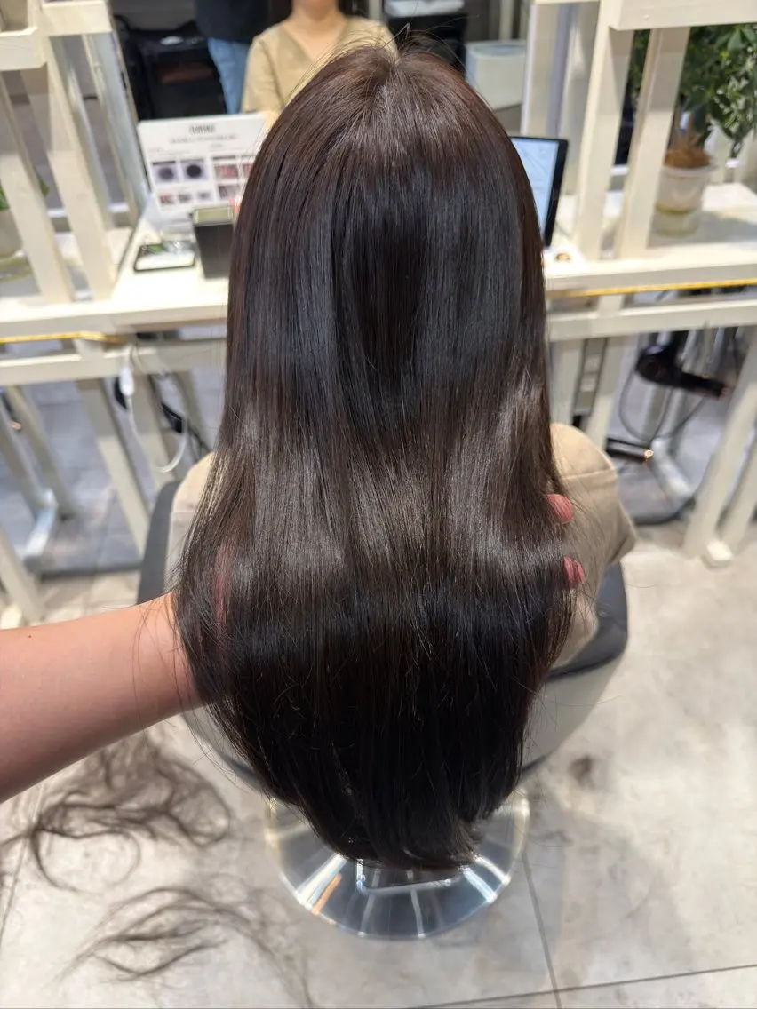 セミロング カット ヘアカラー トリートメント 恵比寿韓国レイヤー× 艶透明感カラー大場のヘアスタイル
