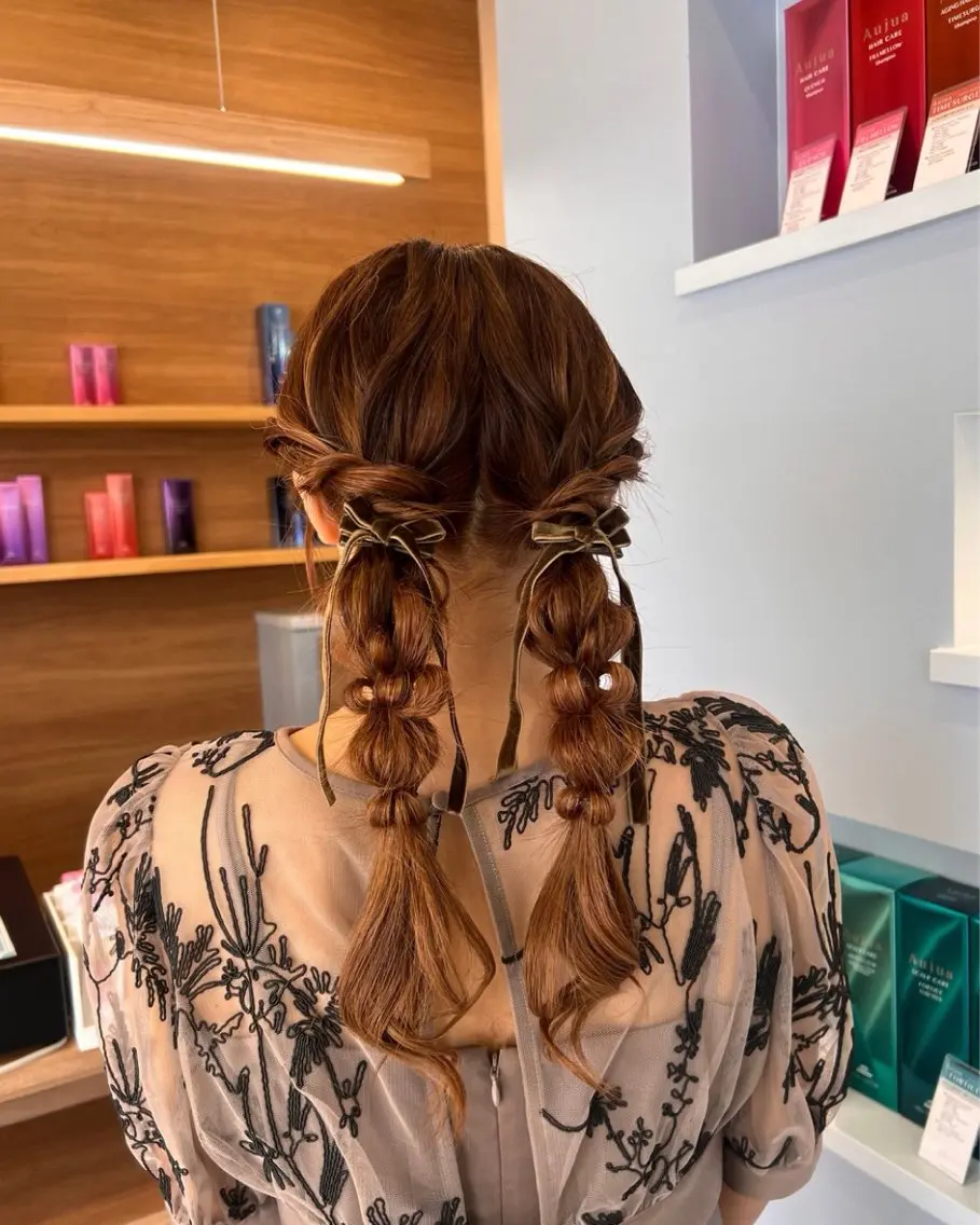 ロング カラー ヘアアレンジ 🎀透明感カラー /ケアブリーチ🎀のヘアスタイル