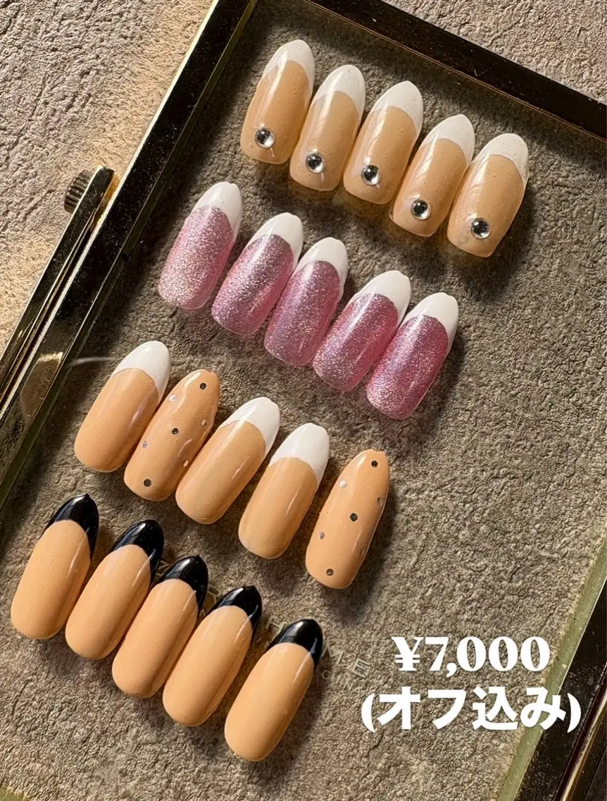 ハンドネイル フレンチネイル(オフorフィルイン代込み) Jrネイリストの技術にご理解のあるかた向けの写真