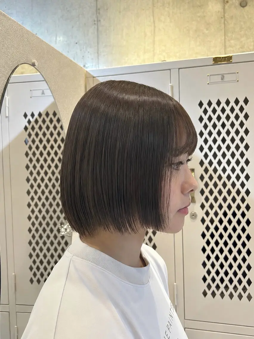 ショート 縮毛矯正 似合わせカット&艶 カラー🤍ヒナタ🤍のヘアスタイル