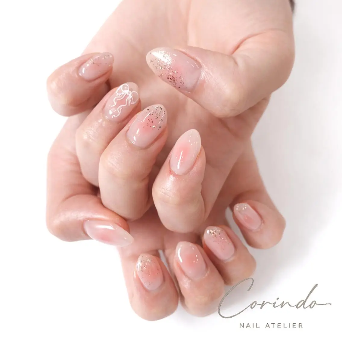 💎ジェルネイル🩵チークorフレンチ️🩵💅HAND💅の写真