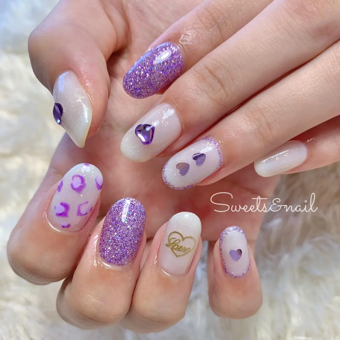 ネイル パープル Sweets& nail みなこのネイルデザイン