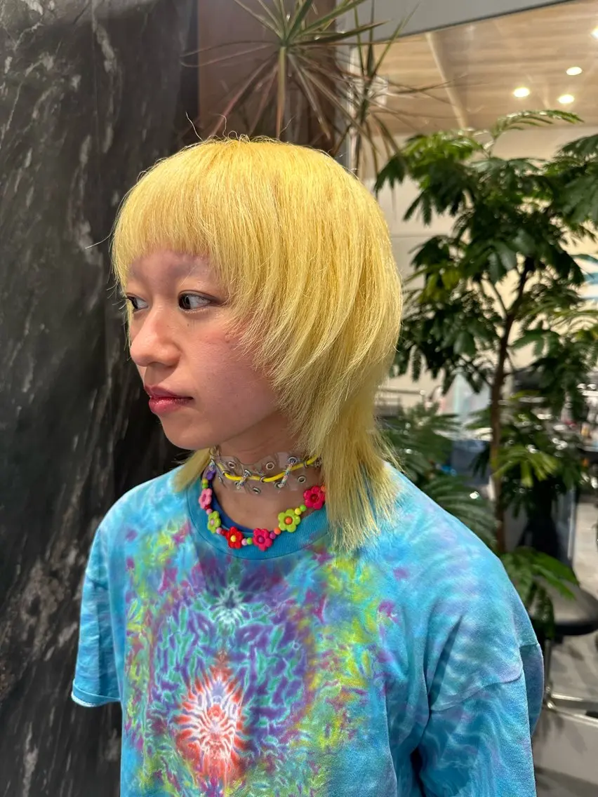 ショート 韓国風ヘア カット トリートメント 💋ハイトーンデザイ ンヘア💋A'nyuのヘアスタイル