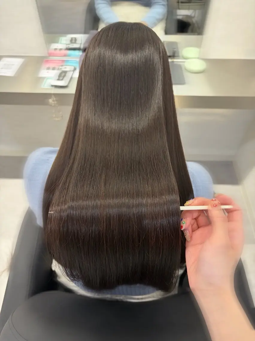 ロング 縮毛矯正 カット 縮毛矯正 🫧縮毛矯正支持率 No.1 ほのか🫧のヘアスタイル