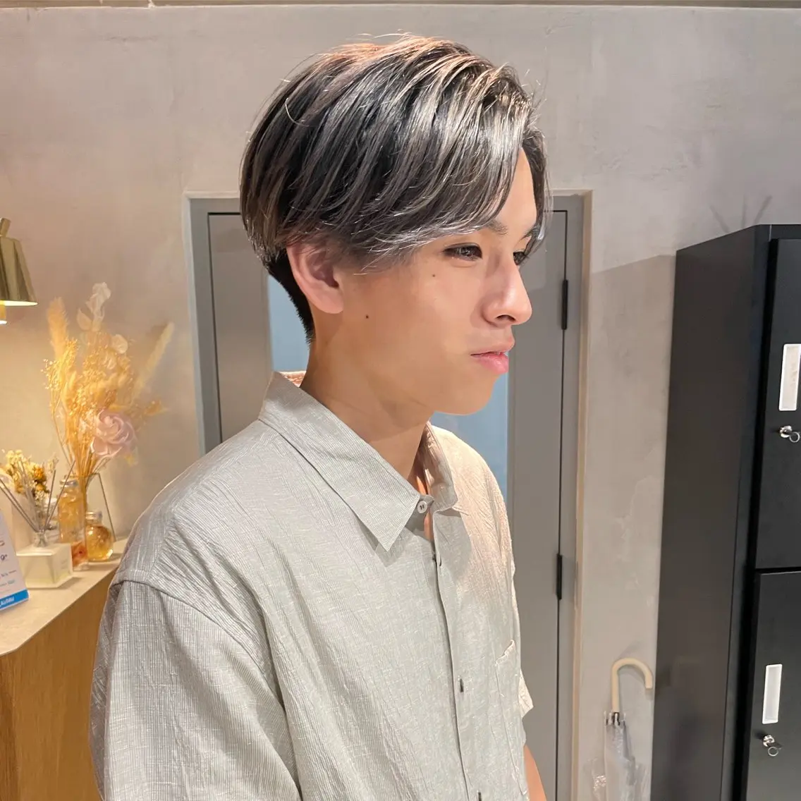 ミディアム カラー パーマ ヘアアレンジ メンズ メンズ特化 しゅうへいのヘアスタイル