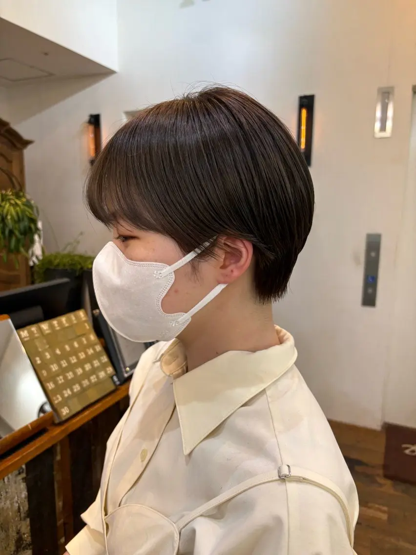 ショート 小顔カット 似合わせカット‪// 鶴我万唯華のヘアスタイル