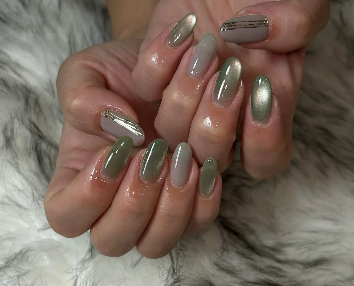 ネイル オーロラネイル フットネイル フレンチネイル ジェルネイル グラデーション ハンドネイル mogunail &blowのネイルデザイン