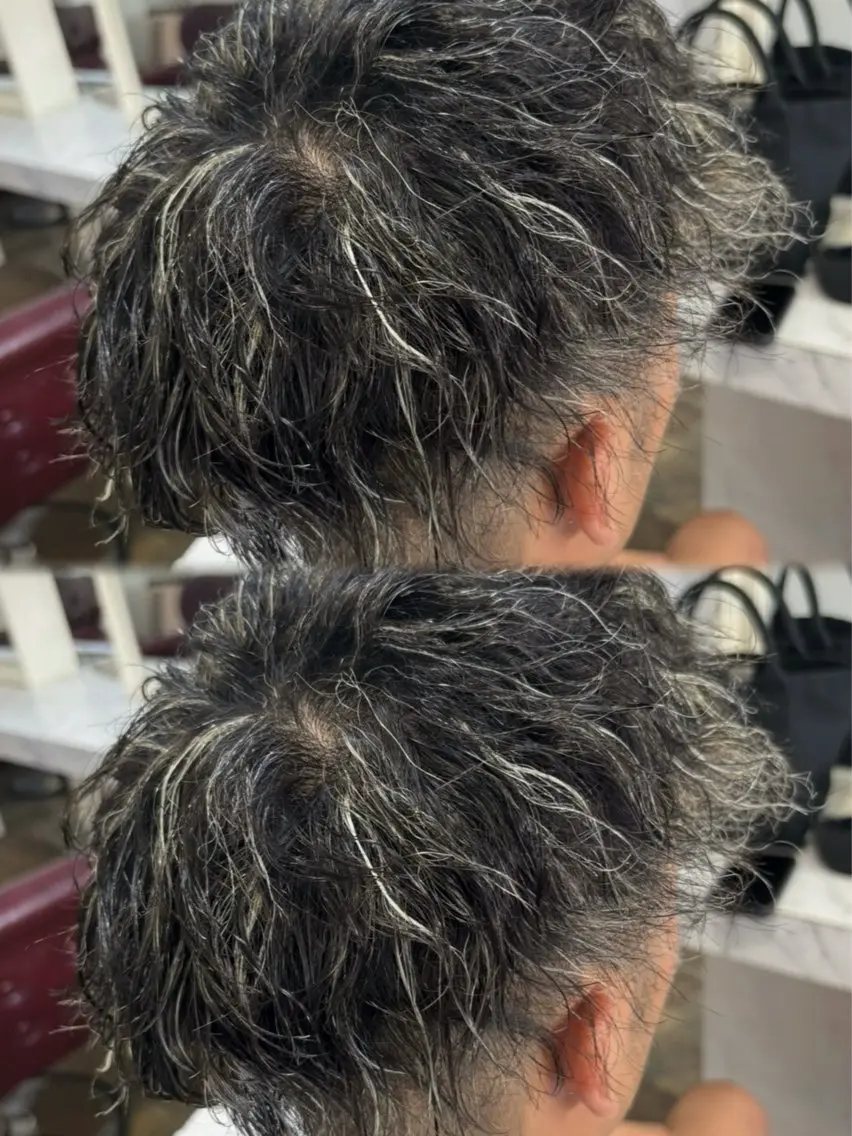 パーマ メンズ メンズハイライト メンズパーマ パーマ ties 三嶽香緒のヘアスタイル