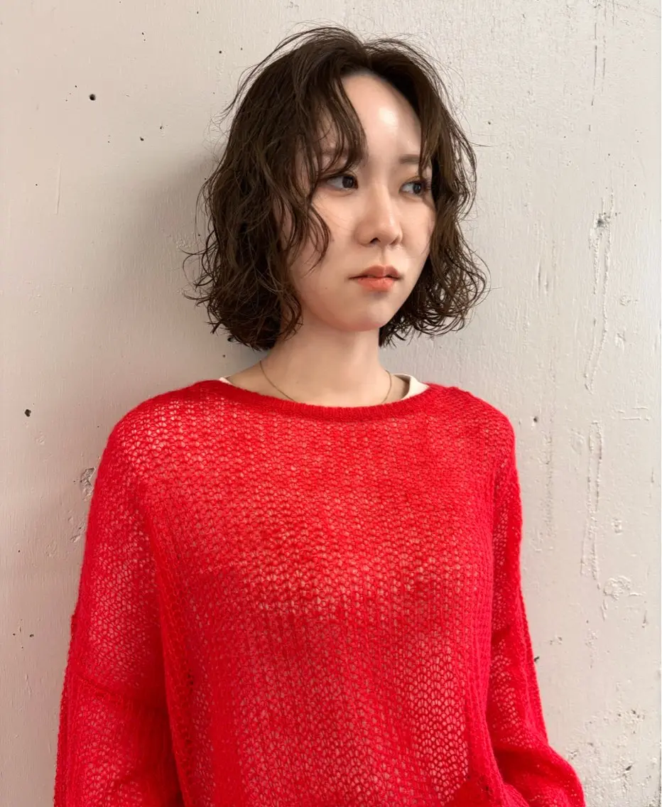 ショート カラー パーマ カット ヘアカラー パーマ ボブとパーマの達人 /美容室難民の方是非のヘアスタイル