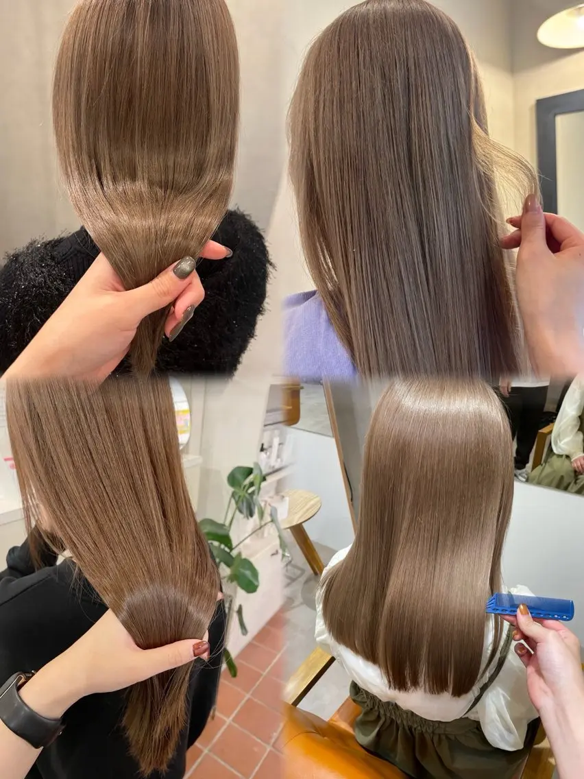 ロング カラー ヘアカラー 透明感カラー🪽/ ベージュ/yukaのヘアスタイル
