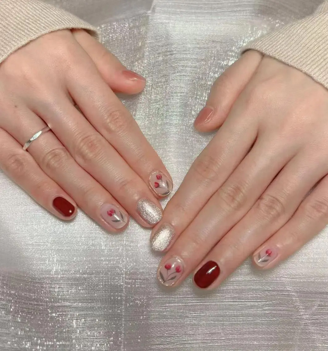 ネイル チークネイル 長さ出し フラッシュネイル フレンチネイル ガラスフレンチ ハンドネイル ハンドケア 綾香💖 MoriseNailのネイルデザイン