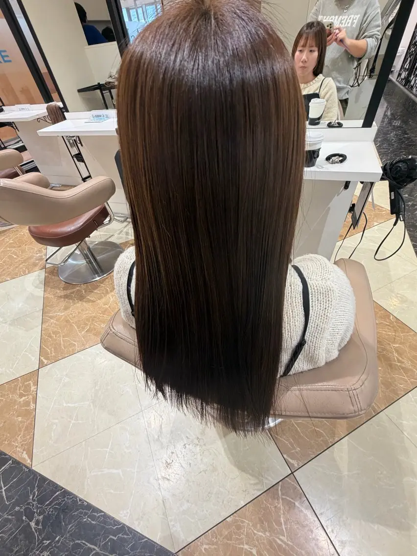 ロング カット ヘアカラー 髪質改善カラー なーこ💖🌈のヘアスタイル