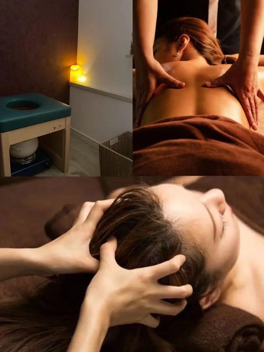 人気3SETメニューコスパ最強❣️❣️よもぎ蒸し＋オイルマッサージ＋炭酸ドライヘッドスパの写真