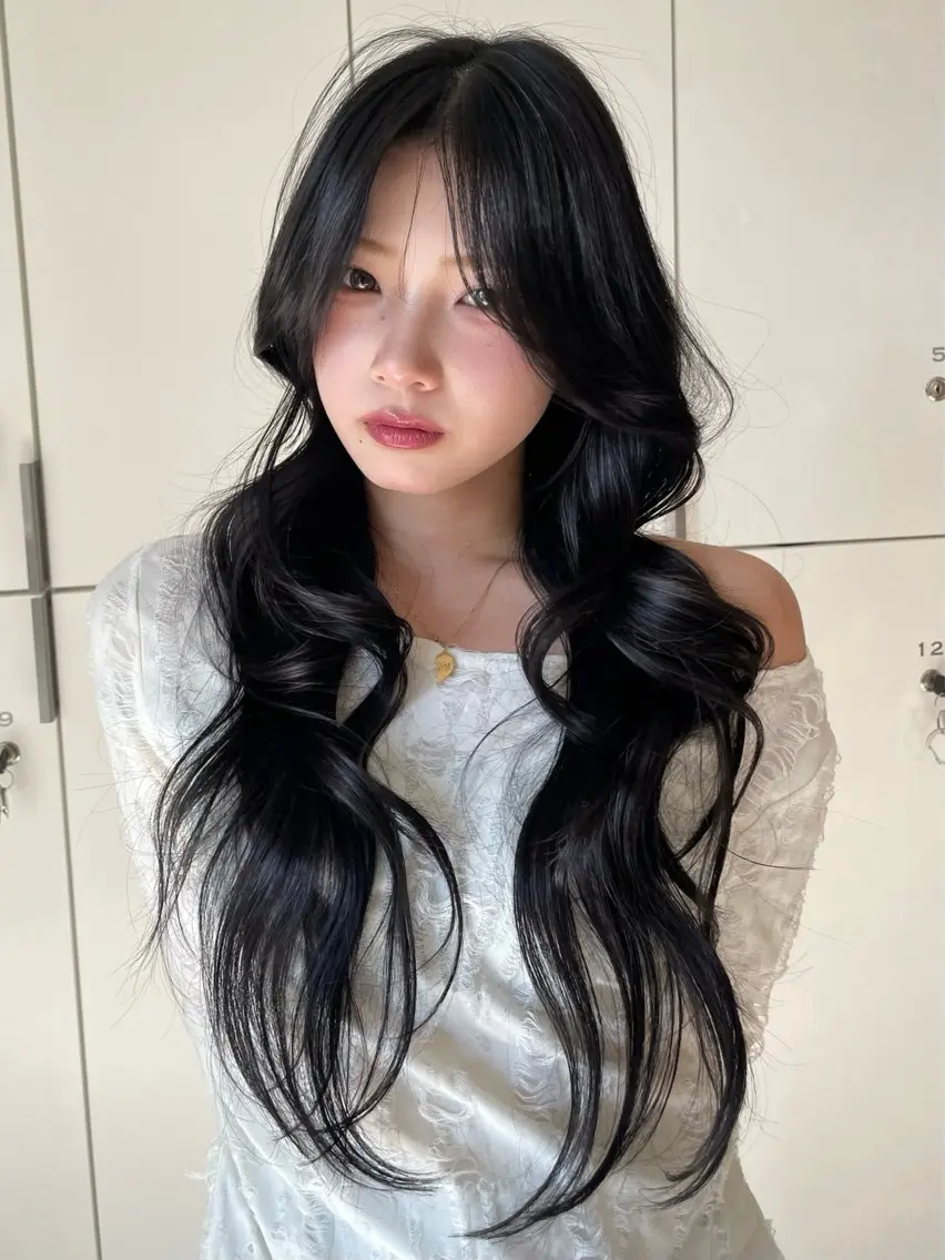 ロング 骨格補正 レイヤー🌸さくらのヘアスタイル