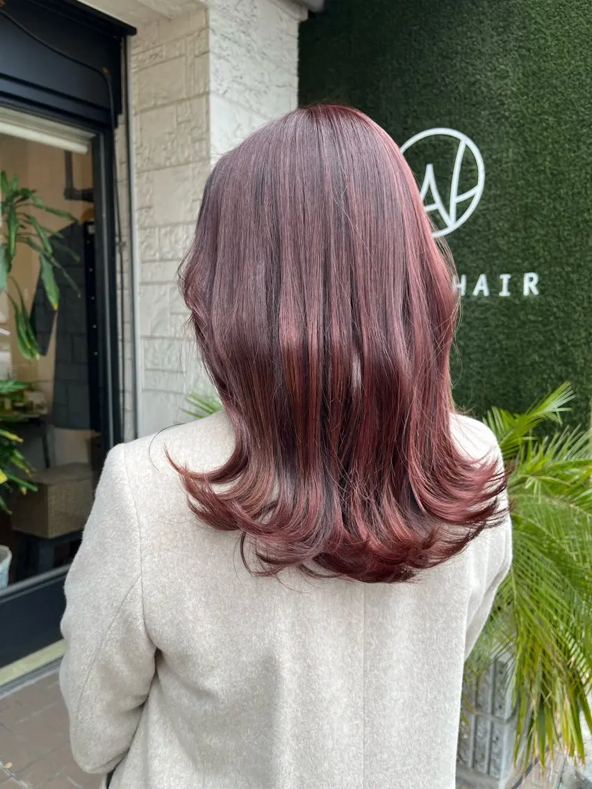 セミロング カラー カット ヘアカラー トリートメント AKALA HAIR 西宮店 Juriのヘアスタイル