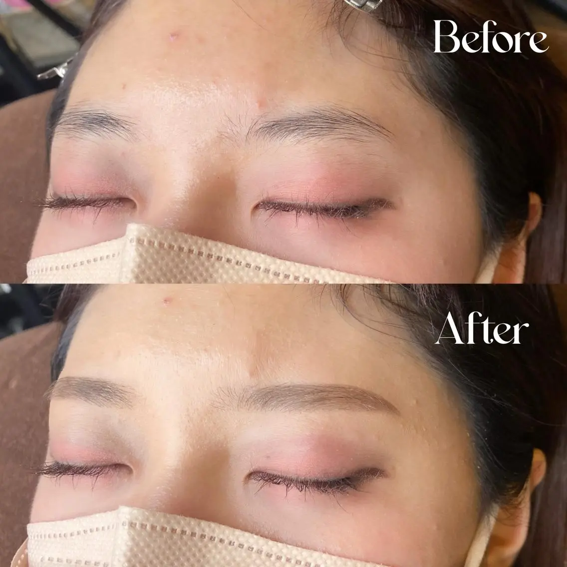 【当日限定】 アイブロウWax脱毛🎀保湿ジェル&メイク仕上げ付きの写真