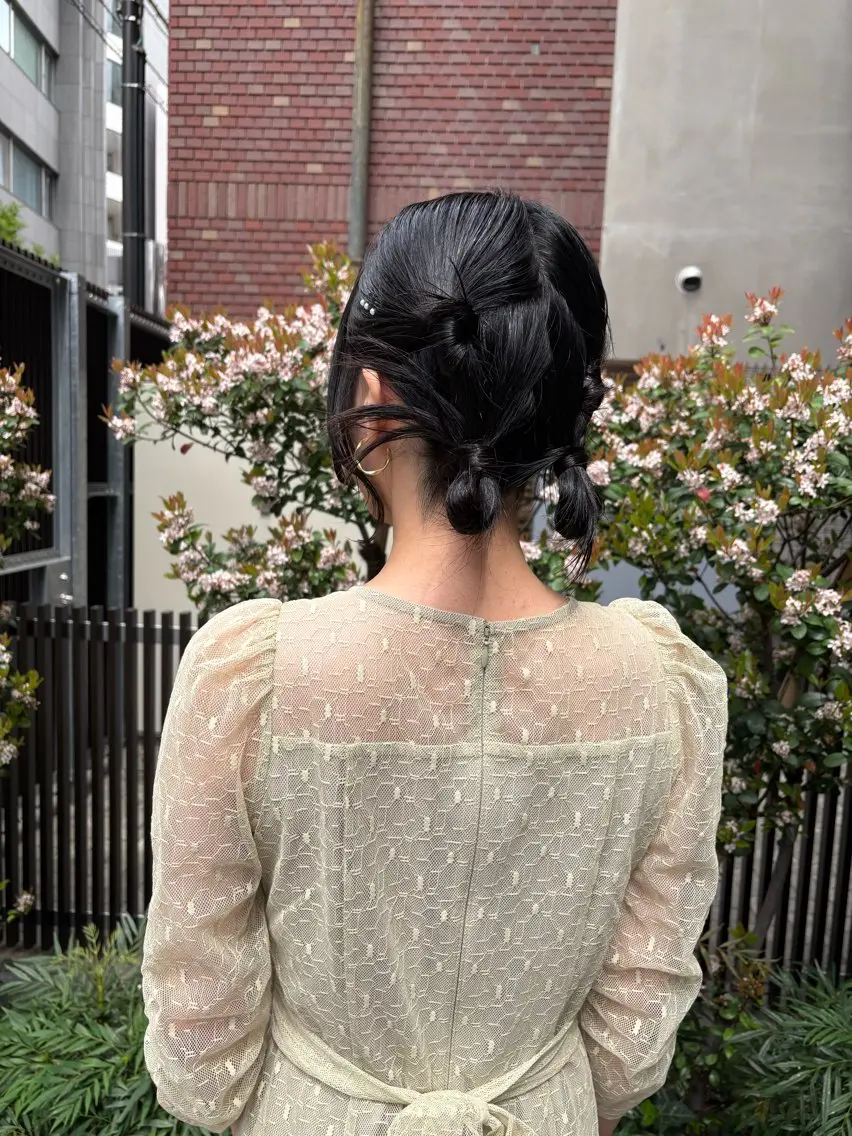 ミディアム ヘアアレンジ ヘアセット eri kinjoのヘアスタイル
