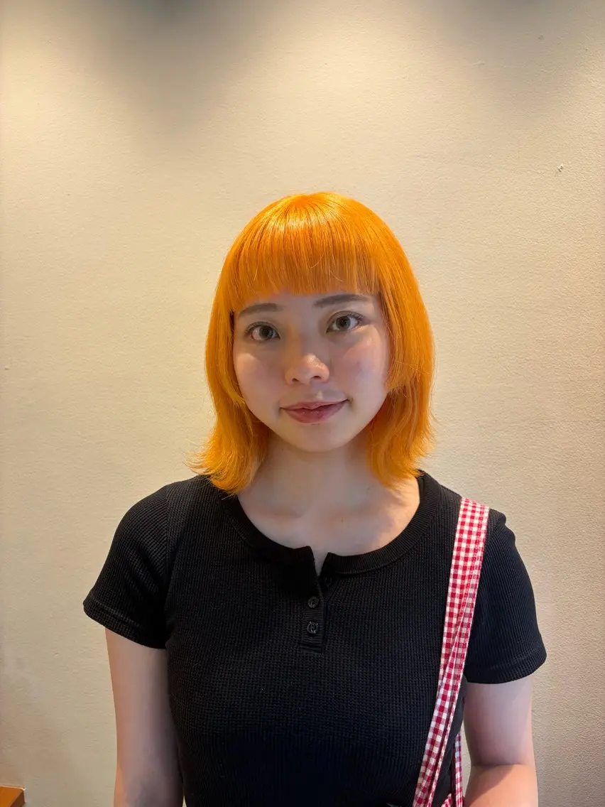 ミディアム カラー カット ヘアカラー 久野紗愛 【髪質改善　艶髪】のヘアスタイル