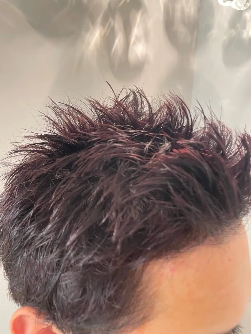 ショート カラー レッドカラー リカ/ハイトーン ・オリーブ🍀のヘアスタイル