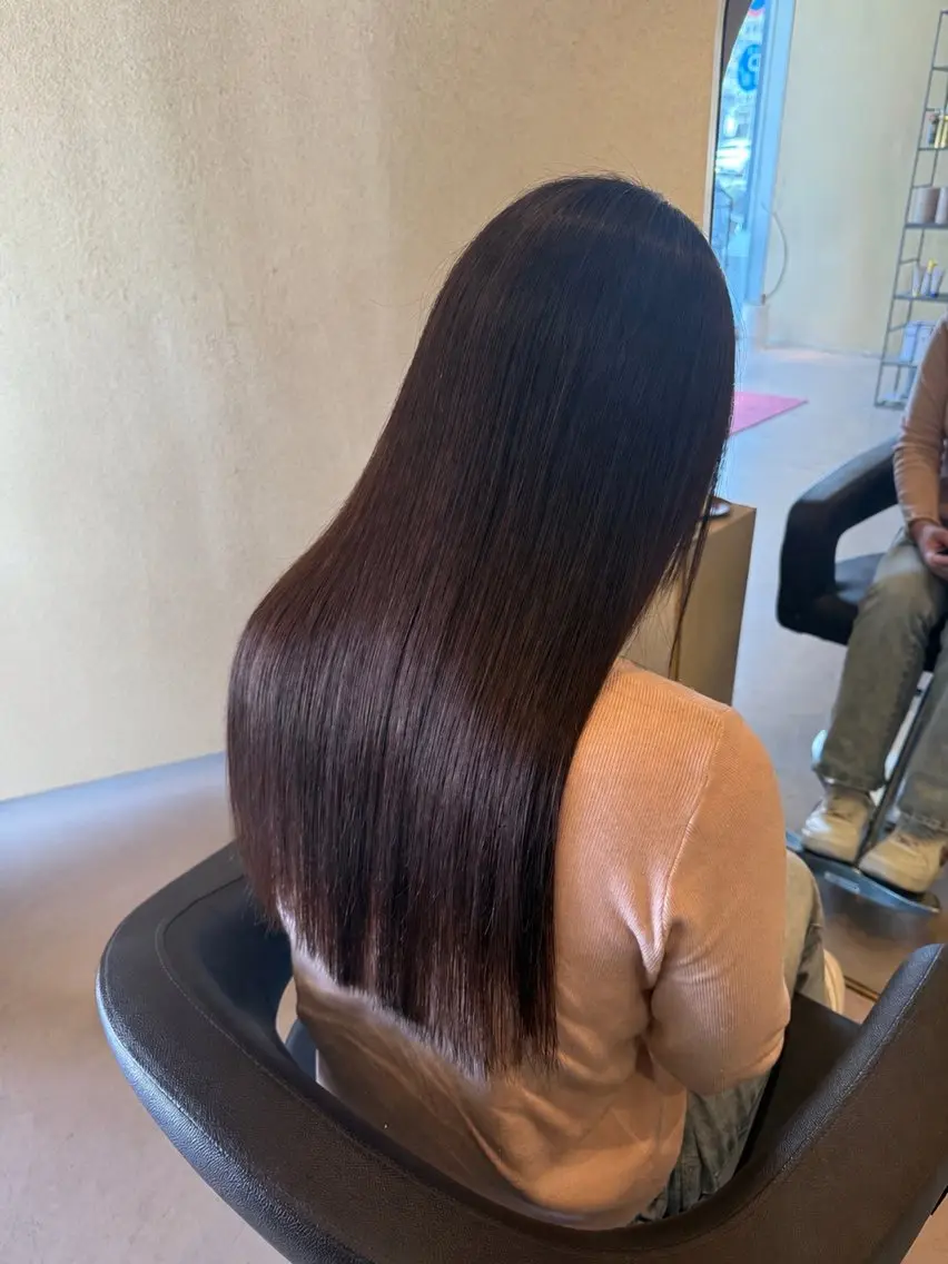 ロング カラー カット 縮毛矯正 coco♡ 韓国hairのヘアスタイル