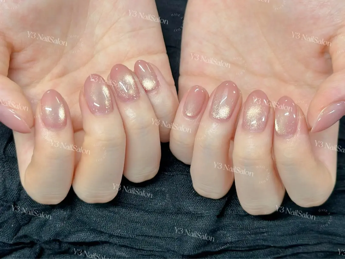 ネイル ジェルネイル グラデーション マグネットネイル オフィスネイル パラジェル ハンドネイル Y3 NailSalonのネイルデザイン