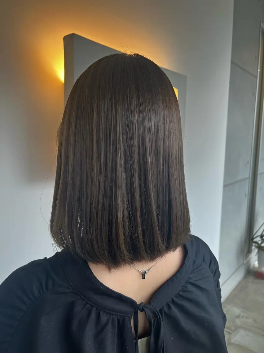ミディアム おせ ちさとのヘアスタイル