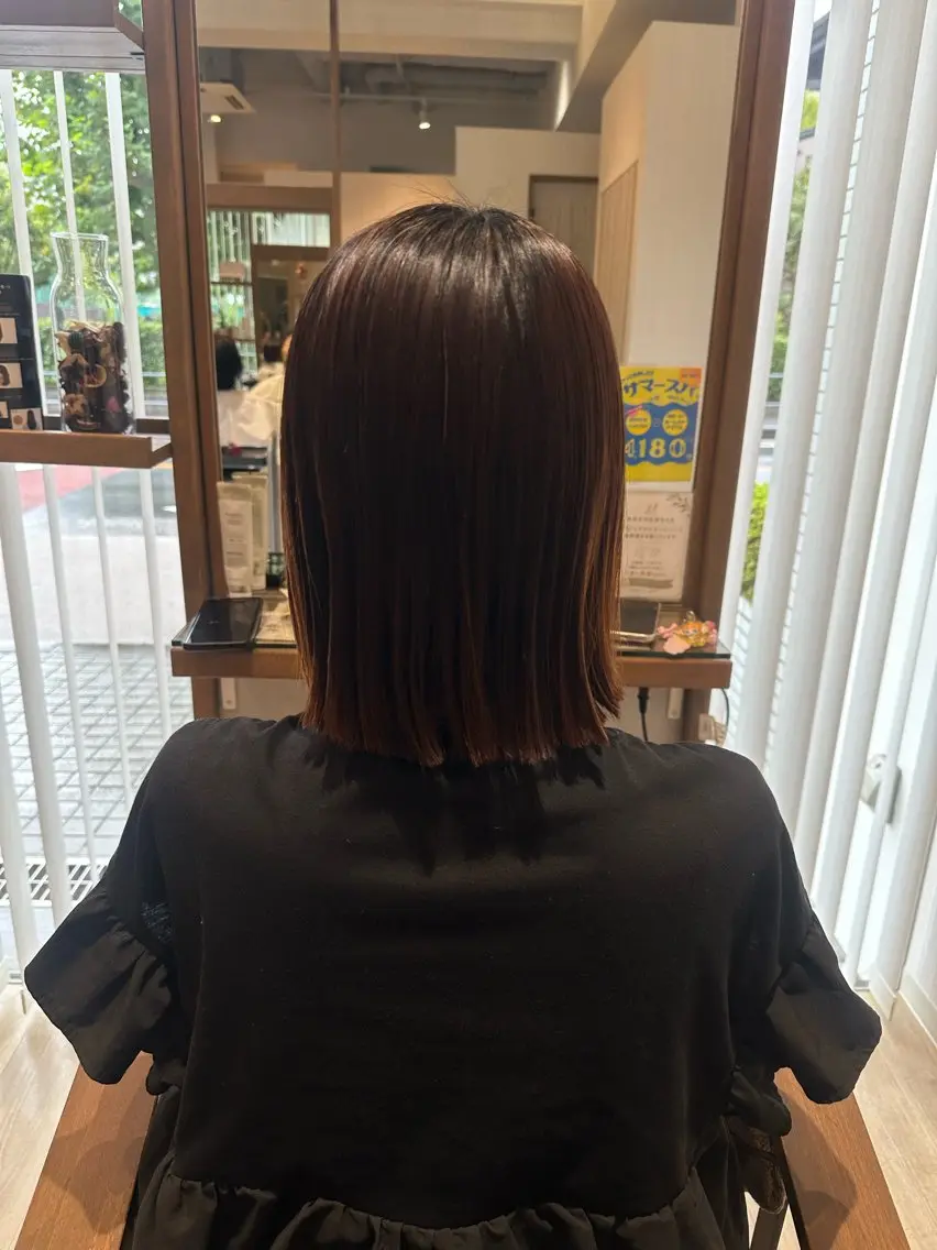 ミディアム 縮毛矯正 石原 麻菜のヘアスタイル