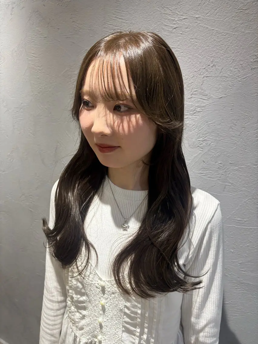 ロング カラー ベージュカラー 透明感カラー ヘアカラー MAKI/透明感 カラー/ヘアセットのヘアスタイル