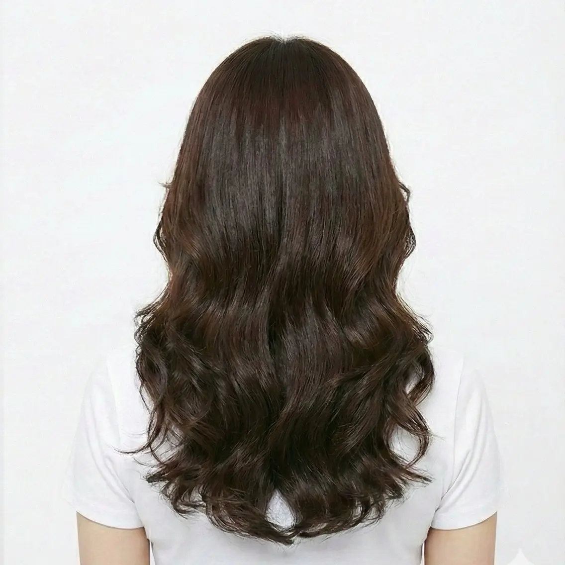 ロング パーマ カット パーマ 表参道根元ボリューム ＆曲がる縮毛矯正のヘアスタイル