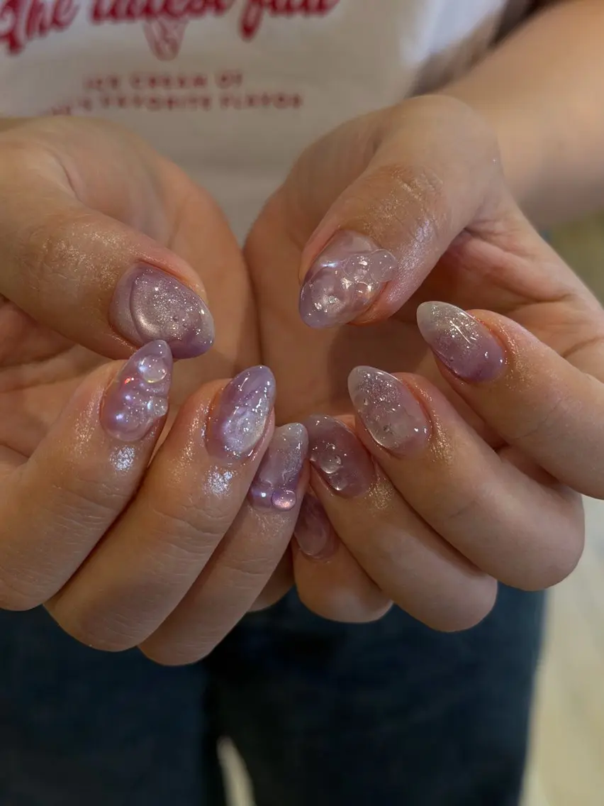 ネイル クリアネイル ジェルネイル マグネットネイル ニュアンスネイル パラジェル ハンドネイル ハンドケア Bana_ Nailのネイルデザイン