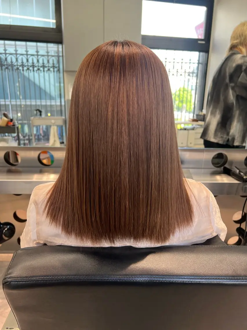 セミロング パーマ 北村 岳久翔のヘアスタイル