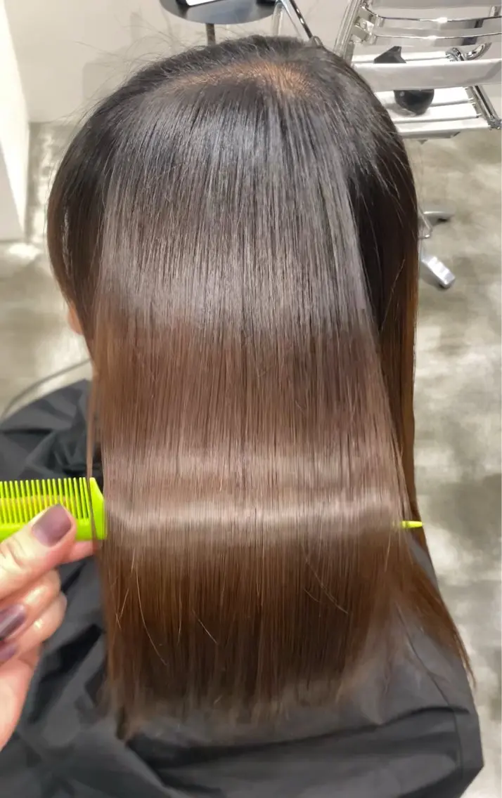 ロング カット 縮毛矯正 トリートメント ヘッドスパ さくらい ことみのヘアスタイル