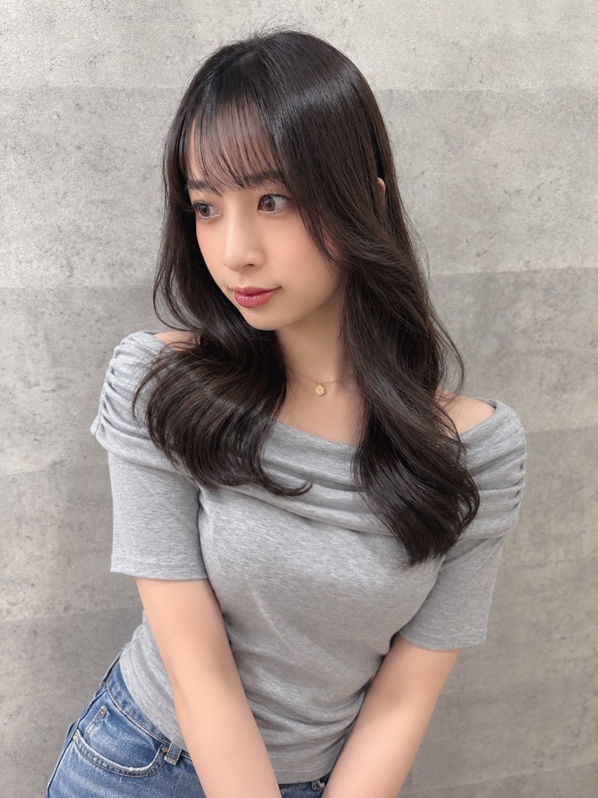 セミロング カラー ショコラグレージュ グレージュ カット ヘアカラー トリートメント Grow by NYNY 打越裕樹のヘアスタイル