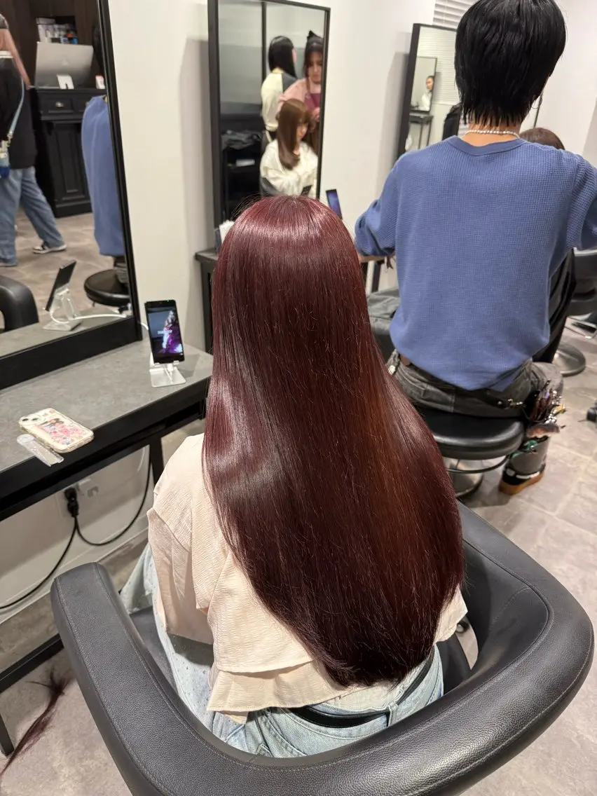 ロング カラー ヘアアレンジ ヘアカラー トリートメント ヘアセット 💗横浜美容室 💗HARUNAのヘアスタイル