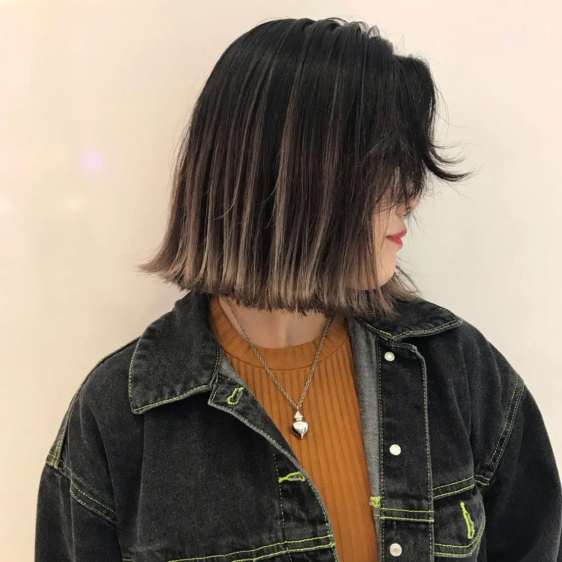 ミディアム カラー バレイヤージュ レイヤーカット ヘアカラー トリートメント レイヤー/ブリーチ HIKARU ♡のヘアスタイル
