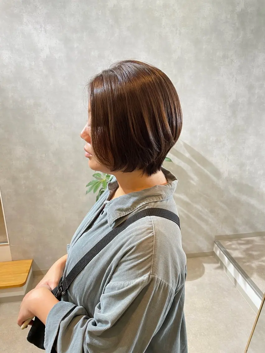 ショート ショートボブ ハンサムショート ボブ ショートヘア カット ヘアカラー 縮毛矯正 トリートメント やまもと けんたのヘアスタイル