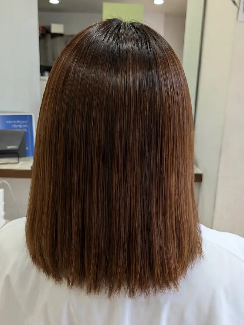 セミロング 縮毛矯正/ワンカラー モデル募集🫧田村のヘアスタイル