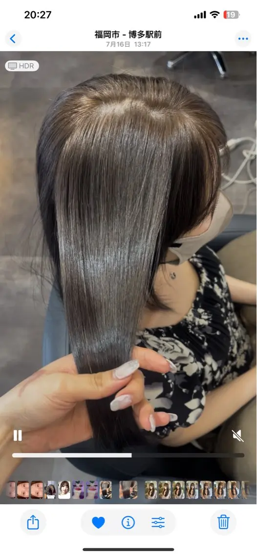 セミロング カラー セミロングパーマ 透明感カラー グレージュ ダブルカラー /まつ毛パーマ🎀のヘアスタイル