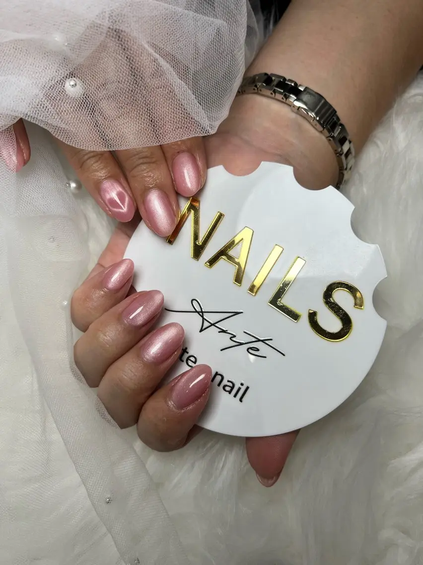 ネイル ハート マグネットネイル ピンク nail salon Anteのネイルデザイン