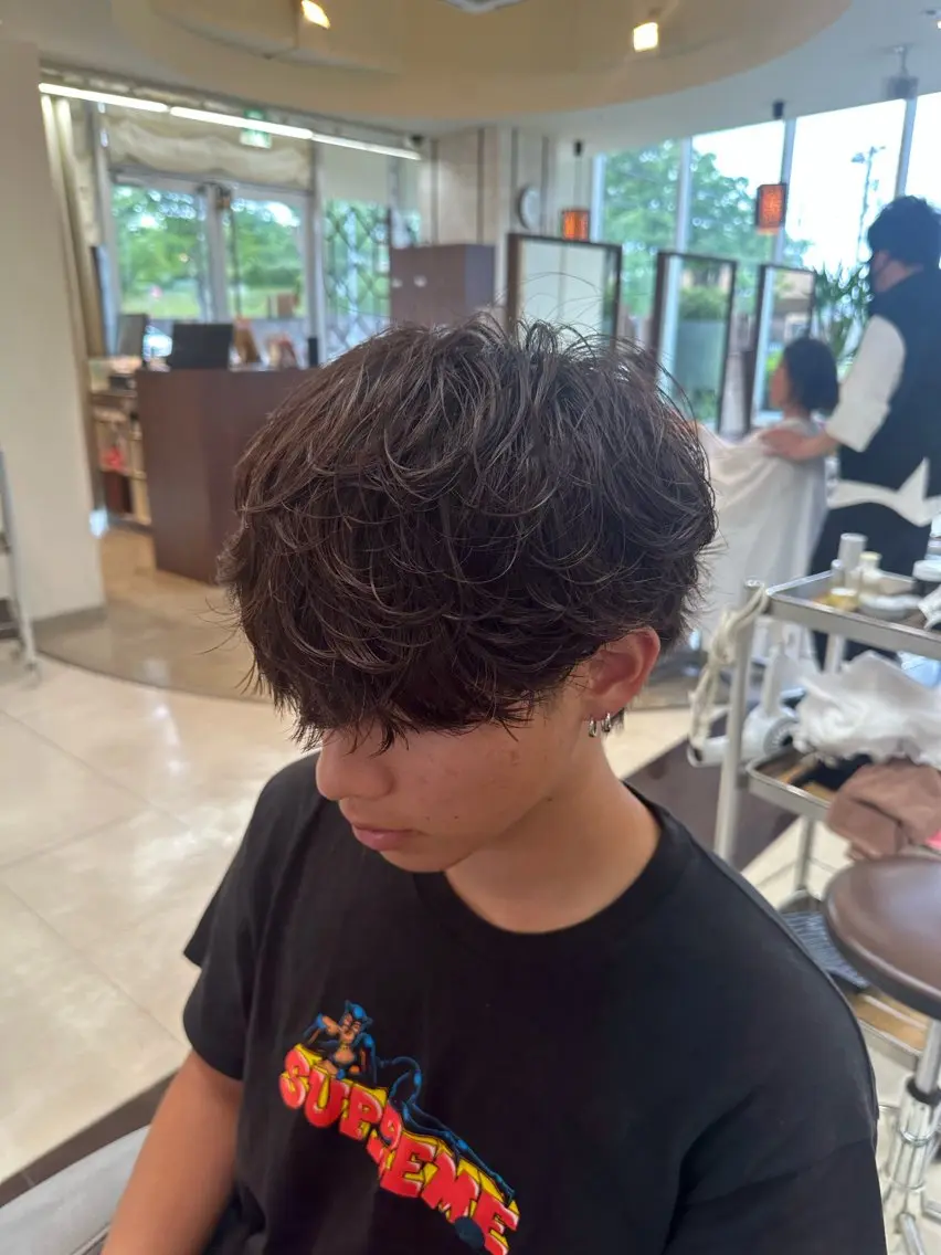 ショート カラー パーマ メンズ メンズパーマ カット パーマ 毎月230人担当/ メンズヘア/清和武虎のヘアスタイル