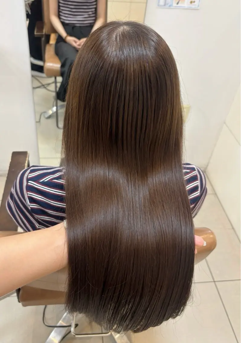 セミロング カラー アッシュ アッシュブラウン ブラウンカラー 髪質改善 トリートメント ヘアカラー トリートメント 頭皮×髪質改善 透明感カラー💎中村のヘアスタイル