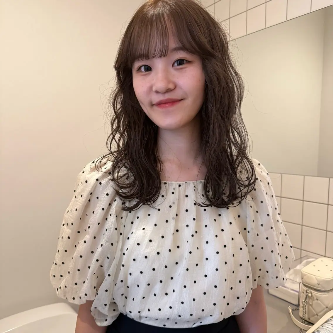 ミディアム アッシュ アッシュブラウン カット ヘアカラー 舟橋耀/ブリーチカラ ー/レイヤーカットのヘアスタイル