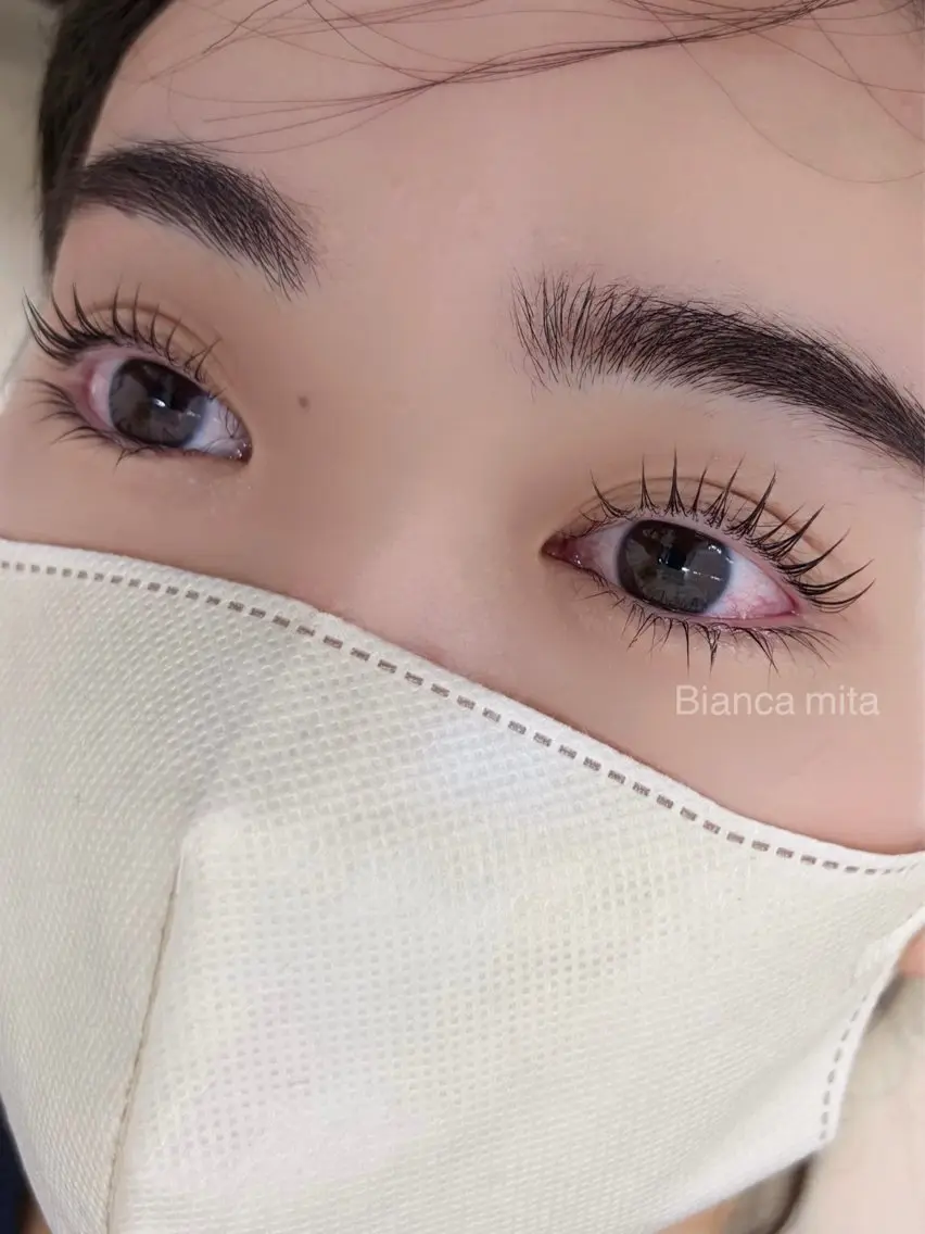 マツエク・マツパ ナチュラル 下まつげエクステ 一重×まつ毛パーマ マツパ BIANCA セイナのマツエク・マツパデザイン