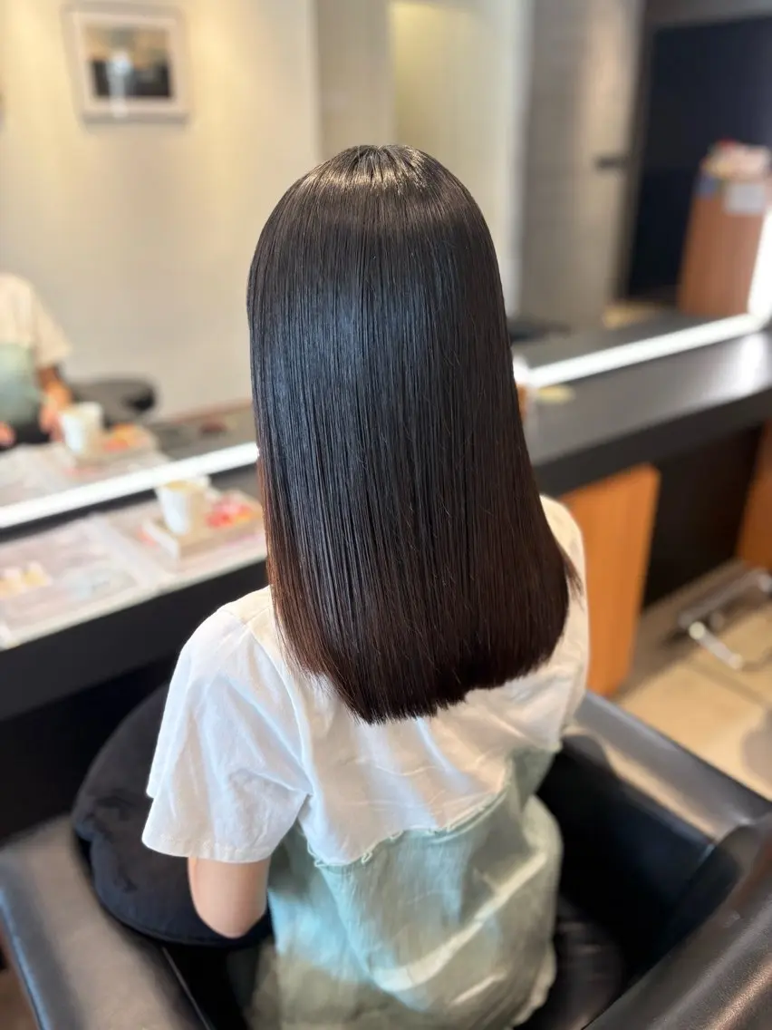 セミロング 髪質改善 トリートメント 髪質改善・水素カラー ARIA(ému)のヘアスタイル