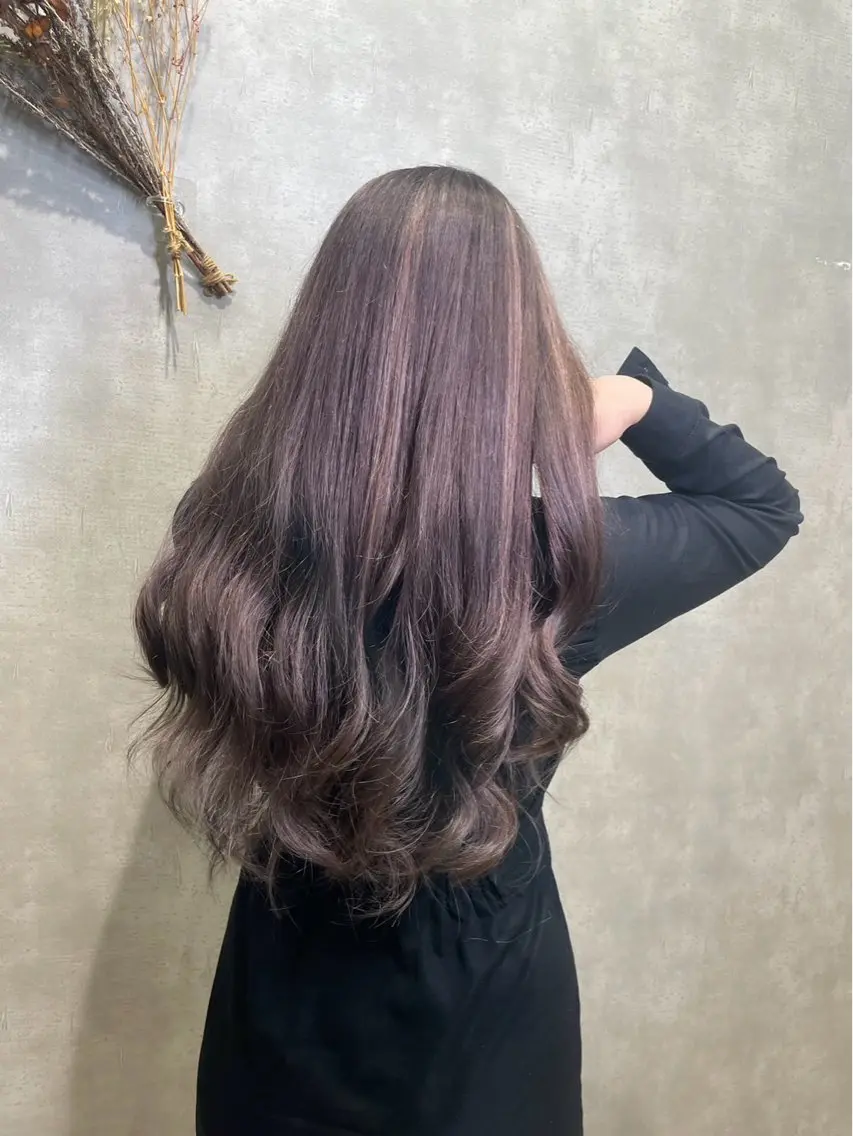 ロング エクステ ハイライト label はしぐち ななみのヘアスタイル