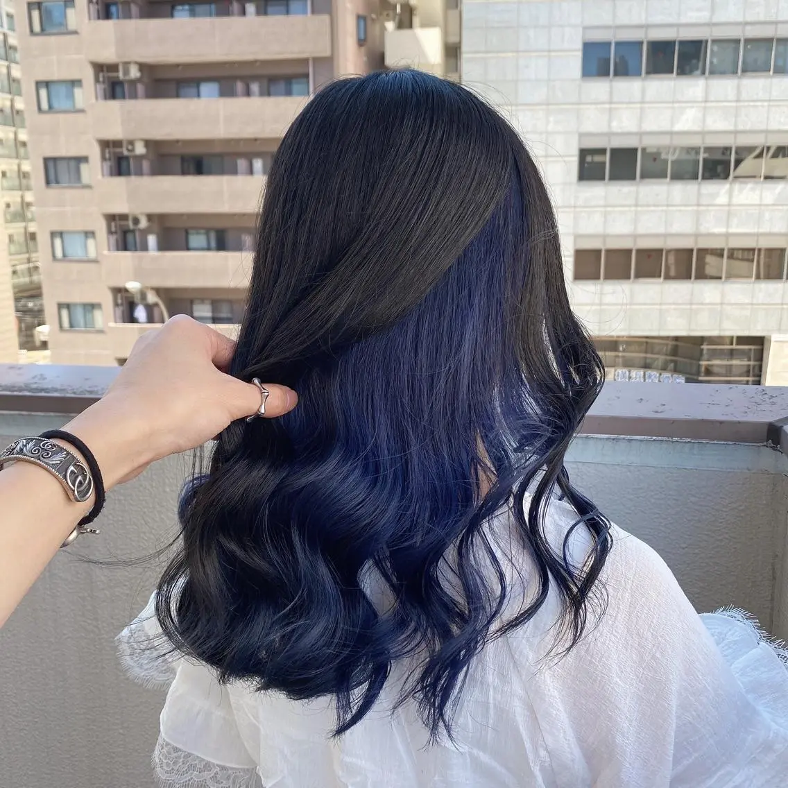セミロング エフェクトブリーチ 🌟前澤啓太朗のヘアスタイル
