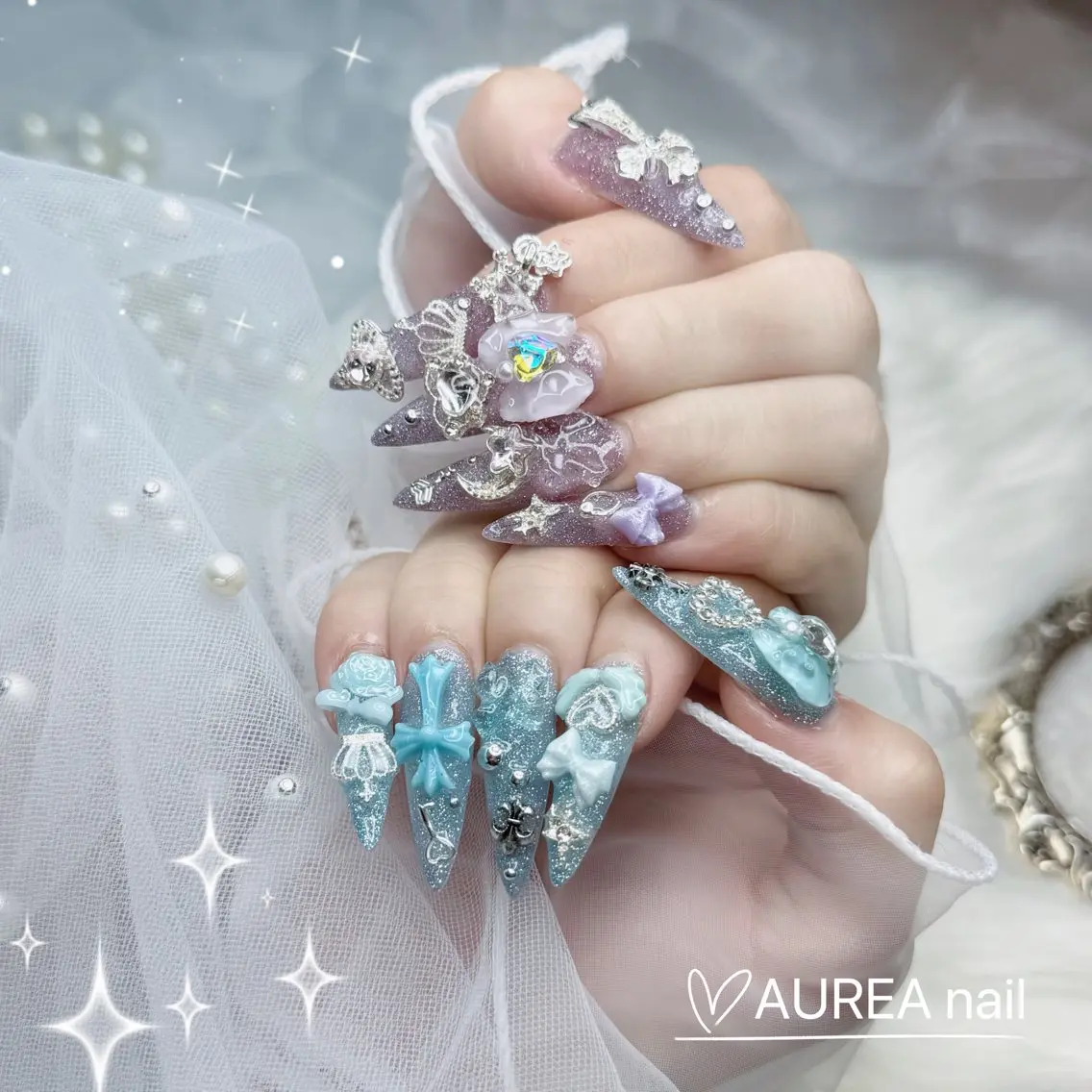 ネイル 長さ出し フレンチネイル グラデーション ワンホンネイル ハンドネイル ハンドケア いちごちゃん Aureaのネイルデザイン