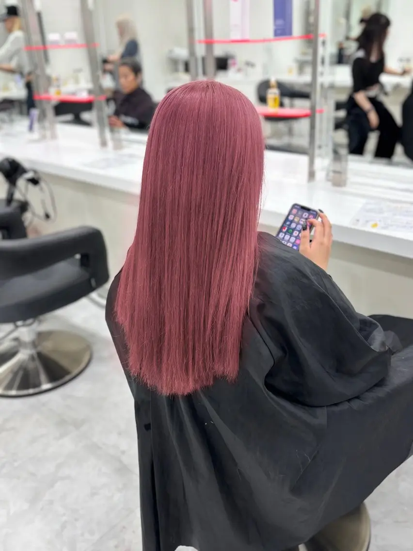 ロング ヘアカラー 🎀暖色カラー🎀 韓国ヘア まなかのヘアスタイル